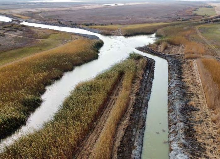 Капитальный ремонт водопропускного сооружения на Караваненском водохранилище в Лиманском районе Астраханской области